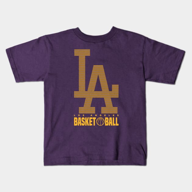 LA Basketball 1 Kids T-Shirt by HooPet